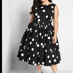 Black and White Polka Dot Dress